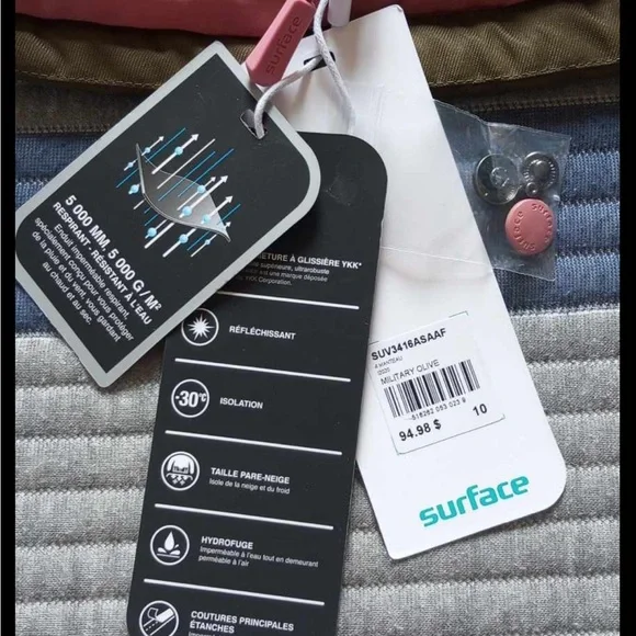 Stylish Pink and Brown Hooded Jacket - Picture 3 of 3